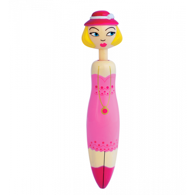 Stylo rétractable - Fashion Girl Pen Fushia