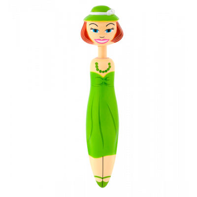 Stylo rétractable - Fashion Girl Pen Vert