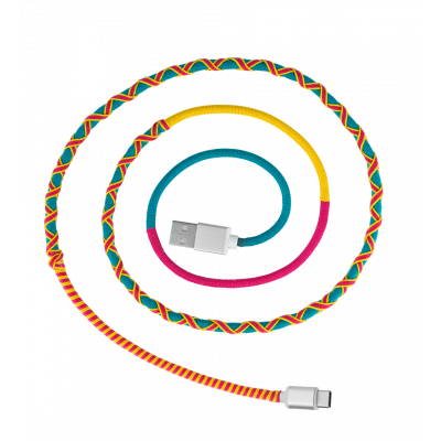 Câble USB Type C - Salsa Rose / Turquoise
