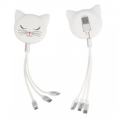 Cable 3 in 1  - Connectech White Cat
