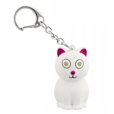 LED keyring - Keyled White cat