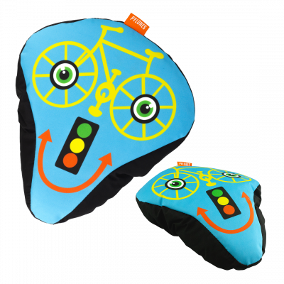 Housse de selle de vélo - Happy Rider Blue