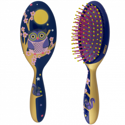 Petite brosse à cheveux - Ladypop Small Blue Owl