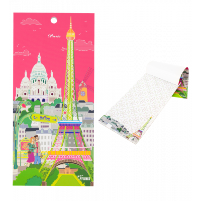 Bloc note magnétique - Carnet Formalist City Paris rose