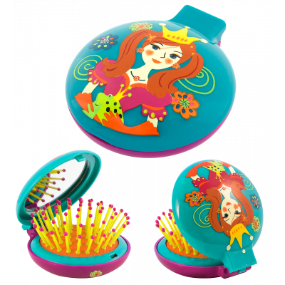 Brosse à cheveux miroir 2 en 1 - Lady Retro Enfants Princesse