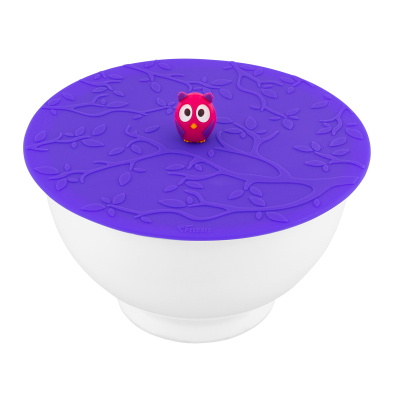 Couvercle silicone pour bol - Bienauchaud / Bienaufroid XL 15 cm Chouette