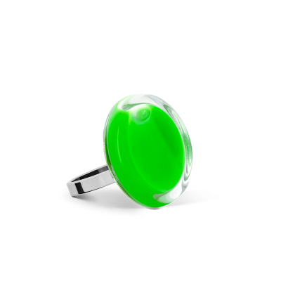 Anello in vetro - Cachou Nano Milk Verde scuro