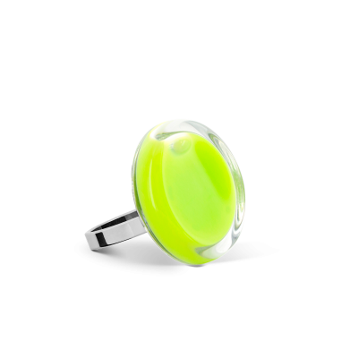 Anello in vetro - Cachou Nano Milk Verde Chiaro