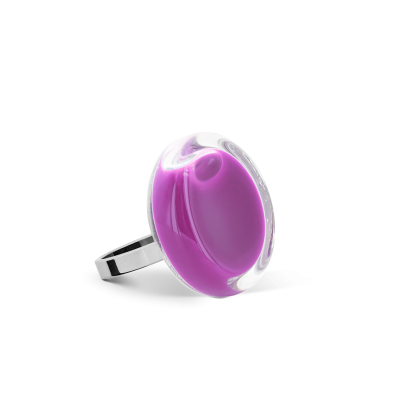 Anello in vetro - Cachou Nano Milk Lilas