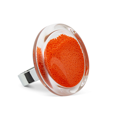 Glasring - Cachou Medium Billes Orange