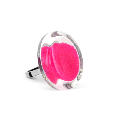Glasring - Cachou Mini Billes Fuchsie