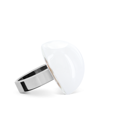Glasring - Dome Mini Milk Weiss