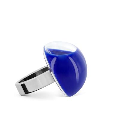 Glasring - Dome Mini Milk Dunkelblau