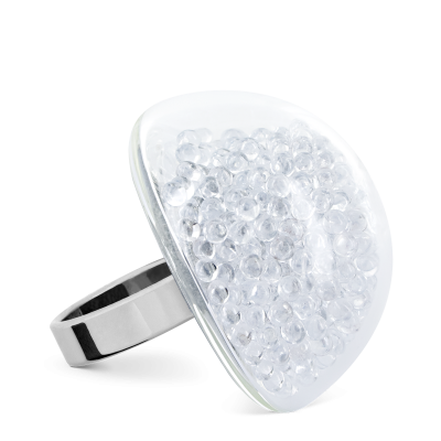 Anello in vetro - Dome Giga Billes Cristallo