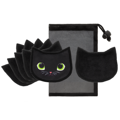 Set of 6 washable makeup remover discs - Beautycat Black