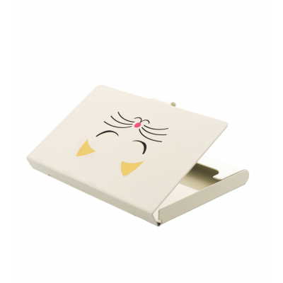Porte cartes de visite - Busy White Cat