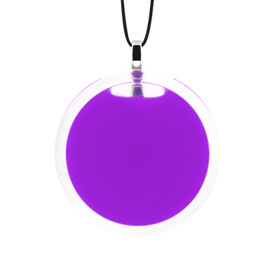 Pendentif en verre soufflé - Cachou Medium Milk Violet