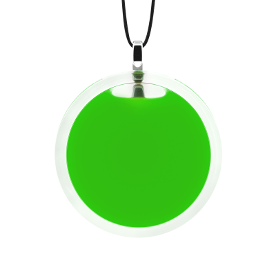 Pendentif en verre soufflé - Cachou Medium Milk Vert foncé