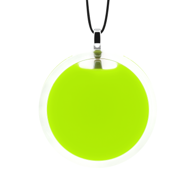 Pendentif en verre soufflé - Cachou Medium Milk Vert Clair