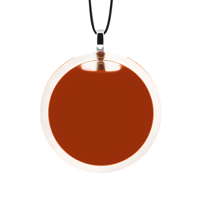 Pendentif en verre soufflé - Cachou Medium Milk Rouille