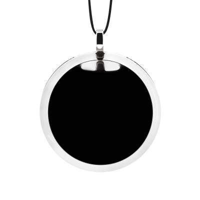 Pendentif en verre soufflé - Cachou Medium Milk Noir