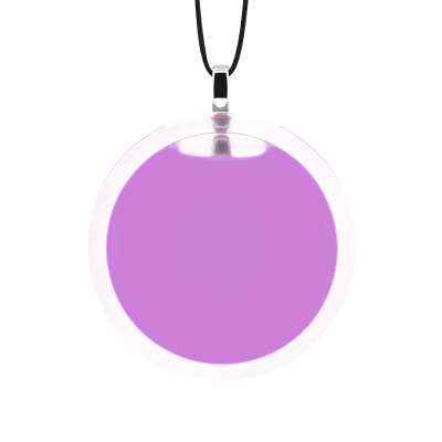 Pendentif en verre soufflé - Cachou Medium Milk Lilas