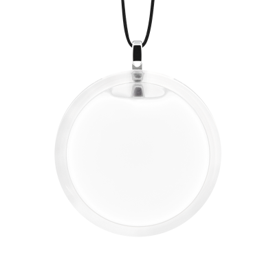 Pendentif en verre soufflé - Cachou Medium Milk Blanc