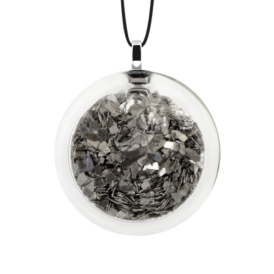 Kettenanhänger - Cachou Medium Paillettes Silber