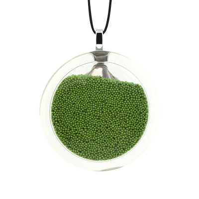 Pendentif en verre soufflé - Cachou Medium Billes Vert