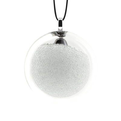 Pendentif en verre soufflé - Cachou Medium Billes Cristal