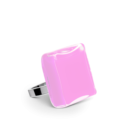 Glass ring - Carré Mini Milk Bubble Gum