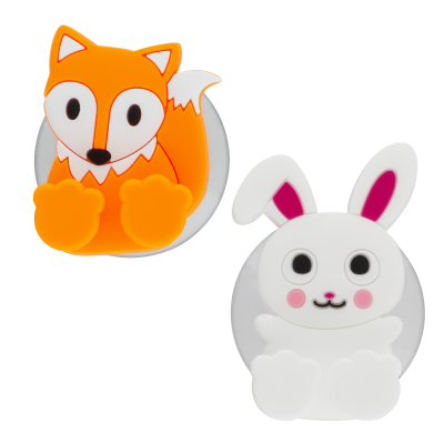 2er Set Zahnbürstenhalter - Ani-toothi Renard + Lapin