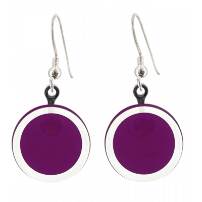 Hook earrings - Cachou Milk Dark purple