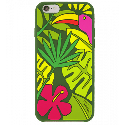 Coque souple pour iPhone 6 -Tropical Jungle Vert