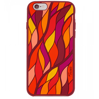 Coque souple pour iPhone 6 - Tropical Leaf Rouge