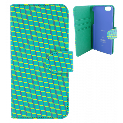 Coque à clapet pour iPhone 6, 6S - Iwallet Cubes