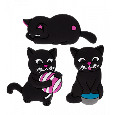 Set di 3 calamite - Happy Gatto Rosa