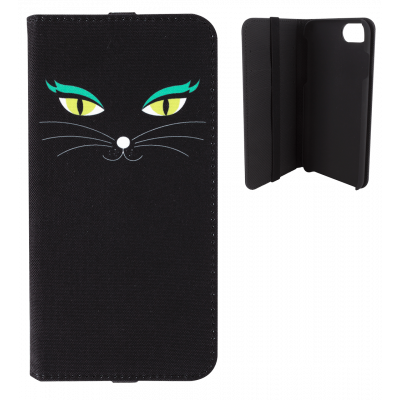 Coque à clapet pour iPhone 6, 6S, 7, 8 - Iwallet Black Cat
