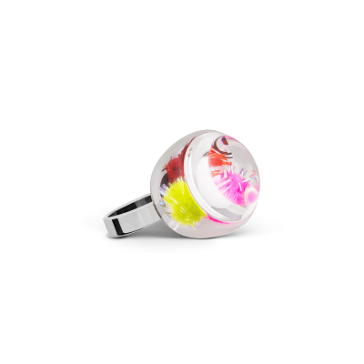 Glasring - Magnific Medium Grün / Rosa