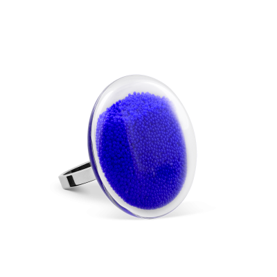 Glasring - Galet Mini Billes Dunkelblau