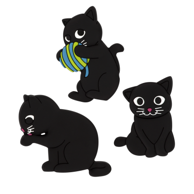 Set di 3 calamite - Happy Gatto Blu