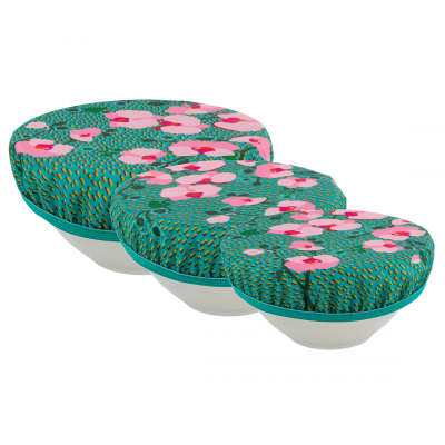 Set di 3 copri ciotole - Charlotte Orchid Blue