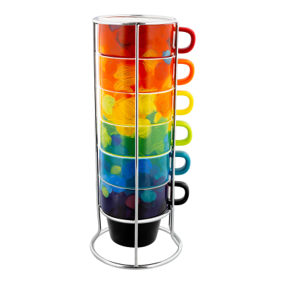 Tour de tasses cappucino - Café cino des artistes Palette