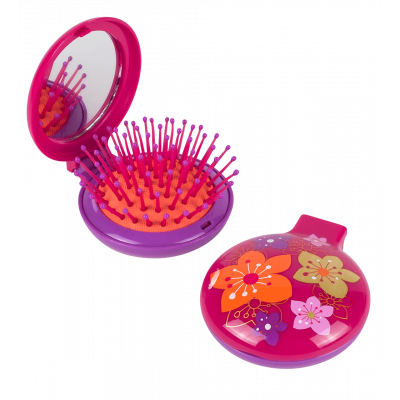 Brosse à cheveux miroir 2 en 1 - Lady Retro Japanese 2