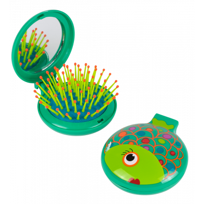 Brosse à cheveux miroir 2 en 1 - Lady Retro Fish