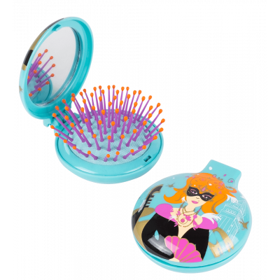 Brosse à cheveux miroir 2 en 1 - Lady Retro Venitienne