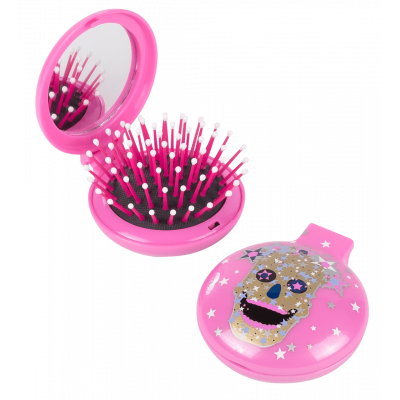 Brosse à cheveux miroir 2 en 1 - Lady Retro Queen