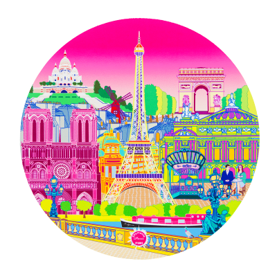 Tapis de souris - Tapiron Citymania Paris rose