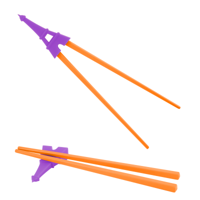 Baguettes Chinoises - Rice To Meet You Violet / Orange