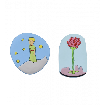 Set de 2 aimants - Magnet Le Petit Prince Rose